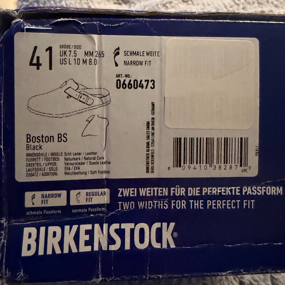 ✨ Birkenstock Boston Soft Footbed Clogs – Black Suede ✨ - Picture 4 of 6